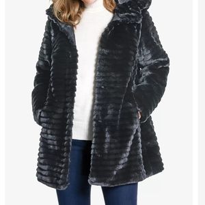 Faux fur coat worn twice.
